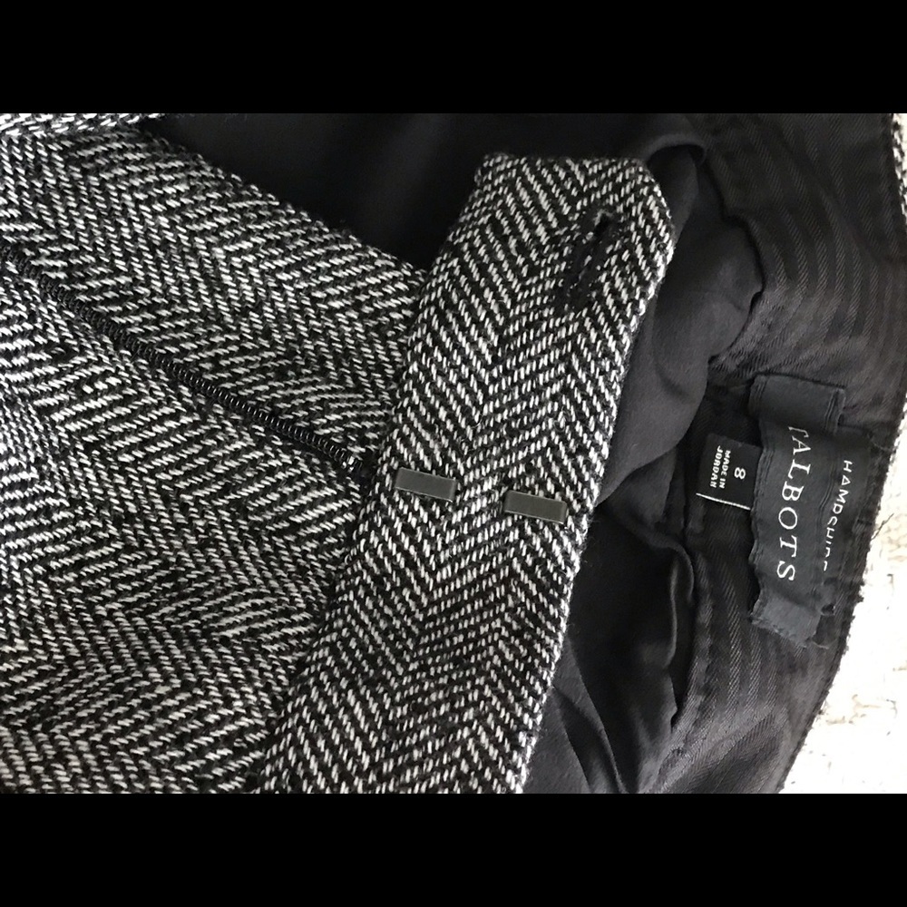 Talbots Gray Herringbone Trousers - Picture 6 of 7